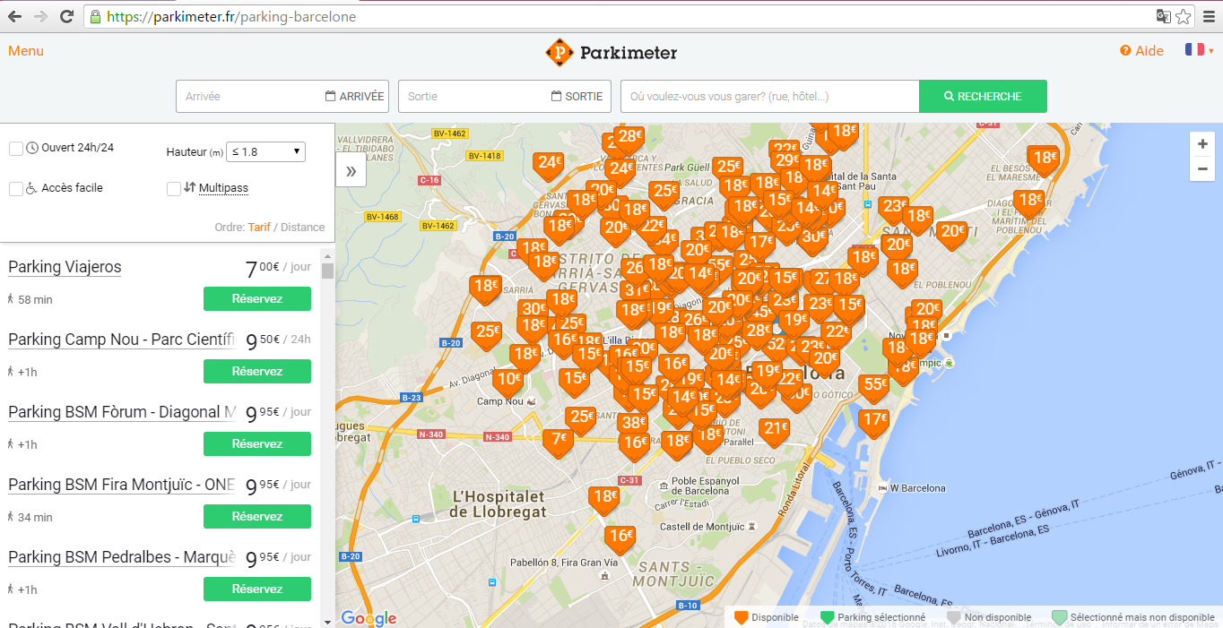 Parkimeter : la solution pour se garer facilement à Barcelone